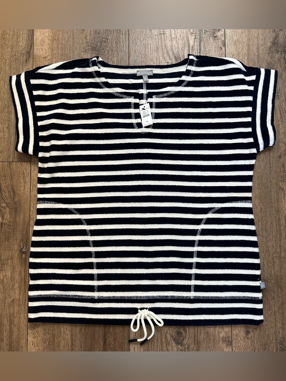 NWT! Talbots Terrycloth Top, Nautical,‎ Coastal, Resortwear, Stripes, Medium